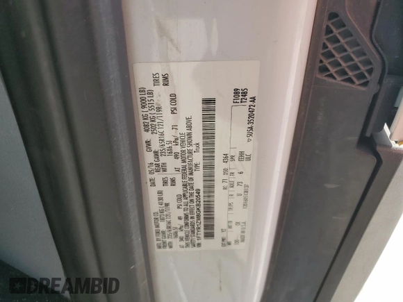 2016 Ford Transit Cargo with VIN 1FTYR1ZM8GKB20549, listed as a Copart auction lot 80903294 with 229,703 mi miles and Clean Title. Bid and sale history available at DreamBid. Image 13.