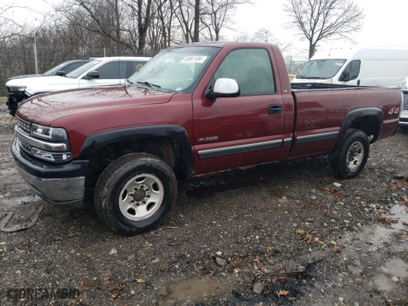 2000 Chevrolet Silverado 2500 with VIN 1GCGK24U1YE265476, listed as a Copart auction lot 85861104 with 235,862 mi miles and Clean Title. Bid and sale history available at carsss.com. Image 1.