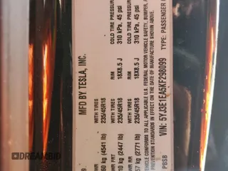 2019 Tesla Model 3 Mid Range with VIN 5YJ3E1EA5KF298099, listed as a Copart auction lot 42227475 with Not Provided miles and Non Repairable. Bid and sale history available at DreamBid. Image 13.