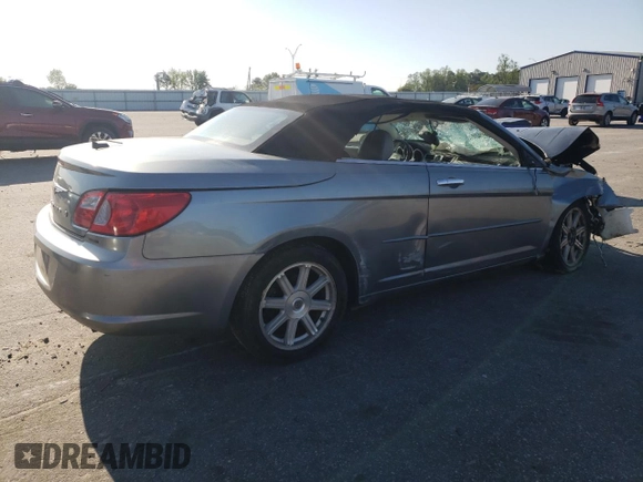 2008 Chrysler Sebring Limited with VIN 1C3LC65M38N676562, listed as a Copart auction lot 52184965 with Not Provided miles and Salvage Title. Bid and sale history available at carsss.com. Image 3.