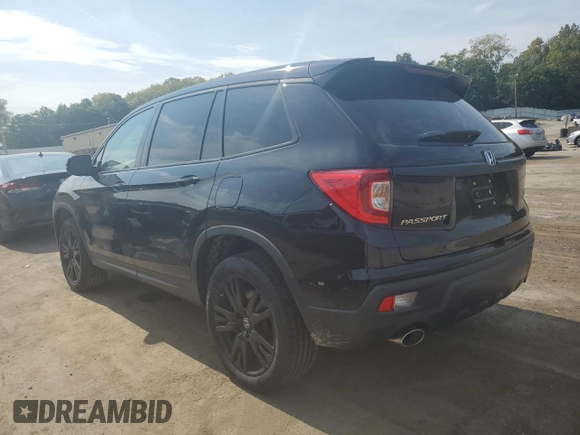 2021 Honda Passport Sport with VIN 5FNYF8H29MB004870, listed as a Copart auction lot 72014424 with 55,920 mi miles and Salvage Title. Bid and sale history available at carsss.com. Image 2.