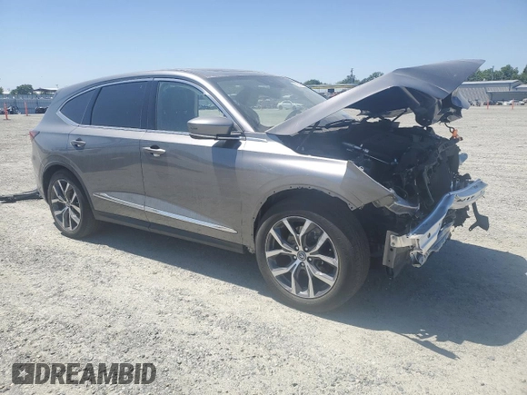 2023 Acura MDX Technology with VIN 5J8YD9H47PL006097, listed as a Copart auction lot 56002925 with Not provided miles and Salvage title. Bid and sale history available at DreamBid. Image 4.