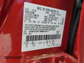 2021 Ford Mustang Mach-E Premium с VIN 3FMTK3R77MMA07017, выставлен на аукционе Copart как лот 58750095 с пробегом 70 327 миль миль и Списание • Salvage title. История ставок и продаж доступна на DreamBid. Изображение 12.