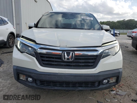 2017 Honda Ridgeline RTL-T with VIN 5FPYK2F69HB007182, listed as a Copart auction lot 52507175 with 74,956 mi miles and Salvage title. Bid and sale history available at DreamBid. Image 5.