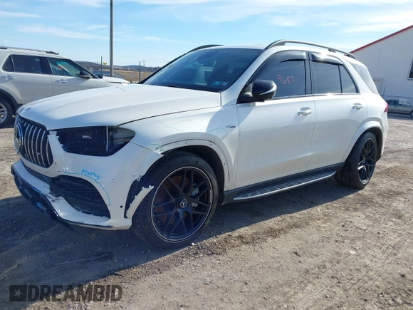 2022 Mercedes-Benz GLE 53 AMG with VIN 4JGFB6BB4NA585216, listed as a IAAI auction lot 41639687 with 31,940 mi miles and . Bid and sale history available at DreamBid. Image 2.