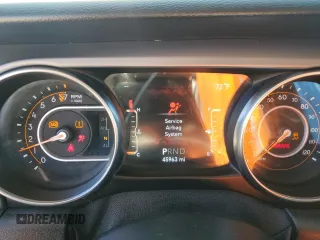 2021 Jeep Wrangler Unlimited Willys with VIN 1C4HJXDG4MW734322, listed as a Copart auction lot 50155775 with 45,963 mi miles and Salvage title. Bid and sale history available at DreamBid. Image 9.
