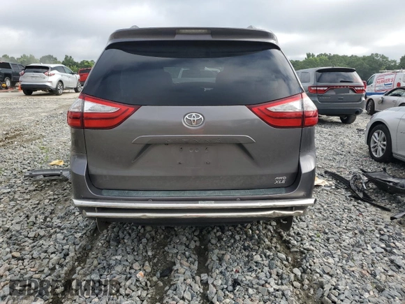 2017 Toyota Sienna XLE with VIN 5TDDZ3DC8HS179474, listed as a Copart auction lot 61262095 with Not provided miles and Salvage title. Bid and sale history available at DreamBid. Image 6.