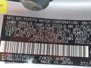2011 Toyota Prius I with VIN JTDKN3DU7B5304554, listed as a IAAI auction lot 42099196 with 198,068 mi miles. Bid and sale history available at carsss.com. Image 9.