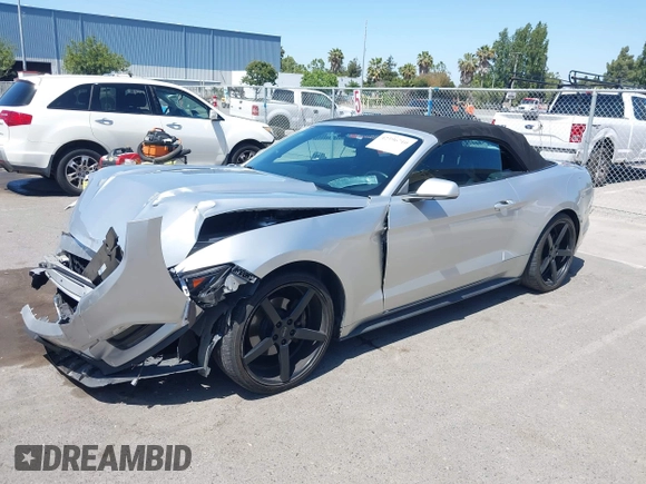 2015 Ford Mustang V6 with VIN 1FATP8EMXF5418893, listed as a IAAI auction lot 42396710 with 103,560 mi miles and . Bid and sale history available at DreamBid. Image 16.