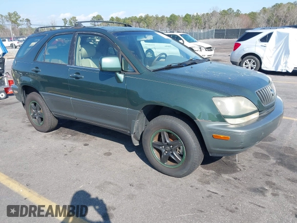 1999 Lexus RX 300 Luxury SUV with VIN JT6HF10U6X0050848, listed as a IAAI auction lot 41496765 with 155,086 mi miles. Bid and sale history available at carsss.com. Image 1.