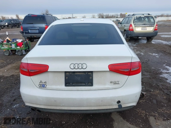 2013 Audi A4 Premium Plus with VIN WAUFFAFLXDN046666, listed as a IAAI auction lot 41074023 with 92,092 mi miles and . Bid and sale history available at DreamBid. Image 16.