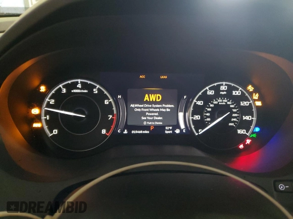 2020 Acura RDX w/Technology Pkg with VIN 5J8TC2H50LL040616, listed as a Copart auction lot 49411474 with 15,468 mi miles. Bid and sale history available at carsss.com. Image 9.