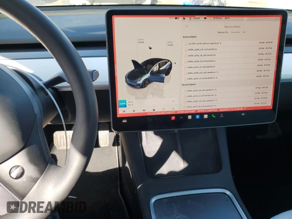 2022 Tesla Model 3 Long Range with VIN 5YJ3E1EB4NF249277, listed as a Copart auction lot 45952725 with Not Provided miles and Salvage Title. Bid and sale history available at DreamBid. Image 9.