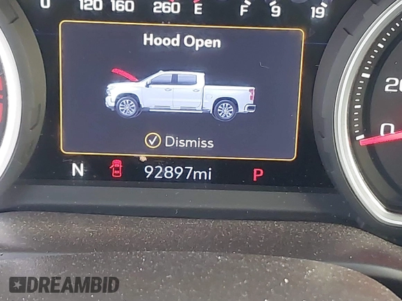 2019 Chevrolet Silverado 1500 LTZ with VIN 1GCUYGEL9KZ166327, listed as a IAAI auction lot 41995645 with 92,897 mi miles and . Bid and sale history available at DreamBid. Image 15.