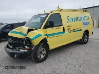 2012 Chevrolet Express Cargo Van with VIN 1GCWGFCA1C1192136, listed as a Copart auction lot 65770384 with 235,768 mi miles and Salvage Title. Bid and sale history available at carsss.com. Image 1.