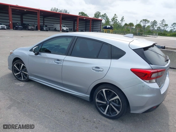 2022 Subaru Impreza Sport with VIN 4S3GTAL62N3725682, listed as a IAAI auction lot 39182174 with 8,456 mi miles. Bid and sale history available at carsss.com. Image 3.