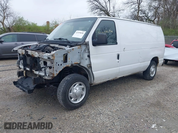 2012 Ford Econoline Cargo Commercial with VIN 1FTNE1EW0CDB10750, listed as a IAAI auction lot 41939696 with 180,042 mi miles. Bid and sale history available at carsss.com. Image 2.