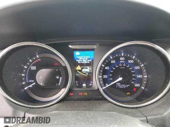 2012 Hyundai Sonata Hybrid with VIN KMHEC4A4XCA031479, listed as a Copart auction lot 55729195 with 175,054 mi miles and Clean Title. Bid and sale history available at DreamBid. Image 9.