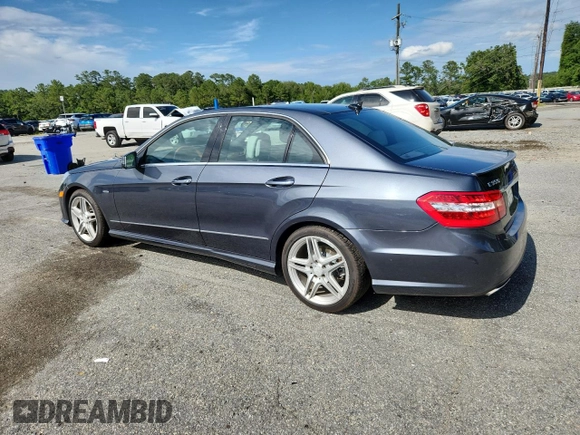 2012 Mercedes-Benz E 350 Luxury with VIN WDDHF5KB1CA520161, listed as a Copart auction lot 60303445 with 185,534 mi miles and Salvage title. Bid and sale history available at DreamBid. Image 2.