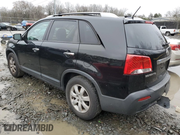 2012 Kia Sorento LX with VIN 5XYKT4A29CG196963, listed as a Copart auction lot 83060574 with 246,500 mi miles and Salvage Title. Bid and sale history available at carsss.com. Image 2.