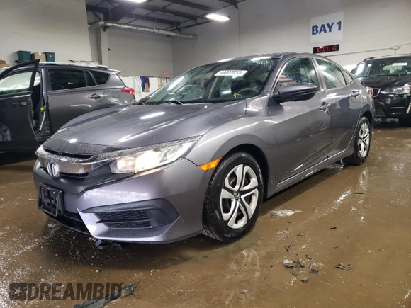 2016 Honda Civic Sedan LX with VIN 19XFC2F53GE027498, listed as a Copart auction lot 46607055 with 146,607 mi miles and Salvage Title. Bid and sale history available at carsss.com. Image 1.
