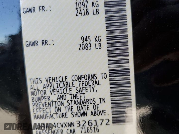 2022 Nissan Altima 2.0 SR with VIN 1N4AL4CVXNN326172, listed as a Copart auction lot 82475634 with 77,390 mi miles and Salvage Title. Bid and sale history available at carsss.com. Image 14.