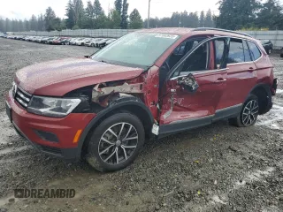 2021 Volkswagen Tiguan SE with VIN 3VV2B7AX2MM121379, listed as a Copart auction lot 57663935 with 74,614 mi miles and Salvage title. Bid and sale history available at DreamBid. Image 1.