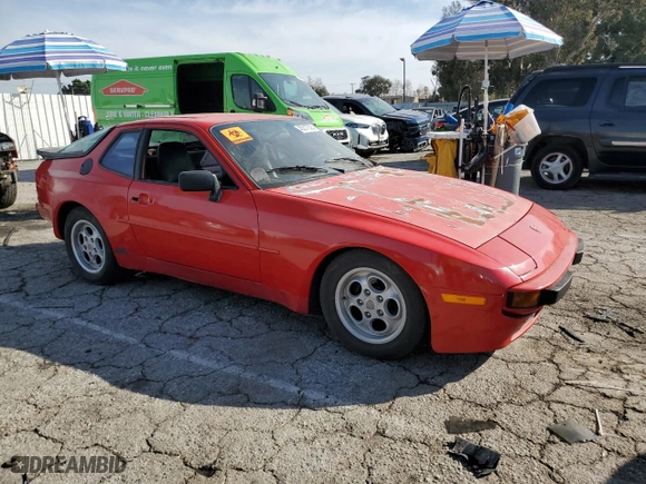 1986 Porsche 944 with VIN WP0AA0943GN450410, listed as a Copart auction lot 45217525 with 94,861 mi miles and Clean Title. Bid and sale history available at carsss.com. Image 4.