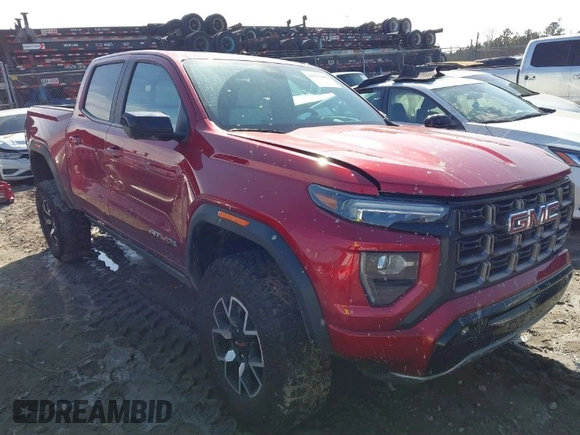2024 GMC Canyon 4WD AT4X with VIN 1GTP6EEK1R1247720, listed as a IAAI auction lot 41571103 with 10,618 mi miles. Bid and sale history available at carsss.com. Image 1.
