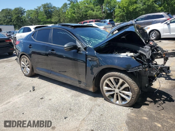 2015 Kia Optima SX Turbo with VIN 5XXGR4A60FG381919, listed as a Copart auction lot 57703285 with Not provided miles and Salvage title. Bid and sale history available at DreamBid. Image 4.