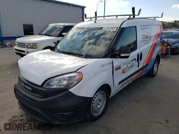 2020 Ram ProMaster City Cargo Tradesman with VIN ZFBHRFAB8L6R58657, listed as a Copart auction lot 67158762 with 42,601 mi miles and . Bid and sale history available at DreamBid. Image 1.