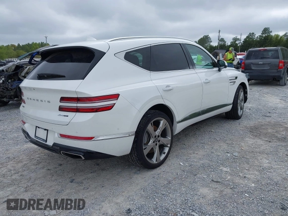 2023 Genesis GV80 z VIN KMUHCESC7PU109750, wystawiony jako IAAI lot #41950393 z przebiegiem 27 229 mil mil oraz . Historia ofert i sprzedaży dostępna na DreamBid. Obrazek 4.