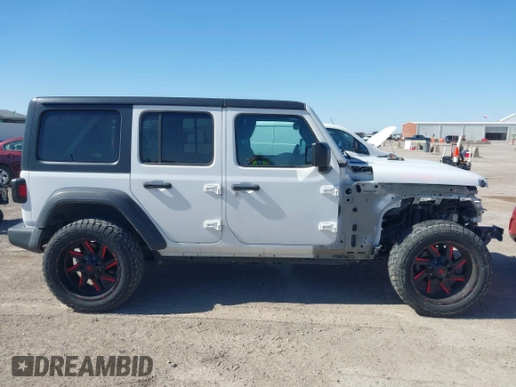 2021 Jeep Wrangler Unlimited Willys z VIN 1C4HJXDN3MW525460, wystawiony jako IAAI lot #41770265 z przebiegiem 76 480 mil mil oraz . Historia ofert i sprzedaży dostępna na DreamBid. Obrazek 14.
