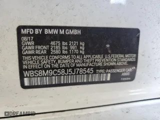 2018 BMW M3 with VIN WBS8M9C58J5J78545, listed as a Copart auction lot 48081745 with 48,166 mi miles and Salvage Title. Bid and sale history available at carsss.com. Image 12.