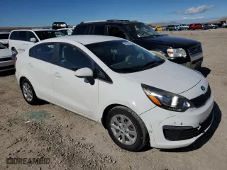 2016 Kia Rio LX with VIN KNADM4A3XG6664459, listed as a Copart auction lot 46936295 with 76,710 mi miles and Salvage Title. Bid and sale history available at carsss.com. Image 4.