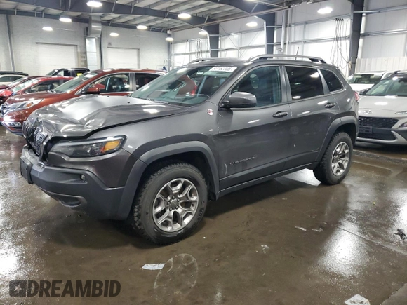 2020 Jeep Cherokee Trailhawk with VIN 1C4PJMBX9LD582951, listed as a Copart auction lot 60152935 with 61,448 mi miles and Salvage title. Bid and sale history available at DreamBid. Image 1.