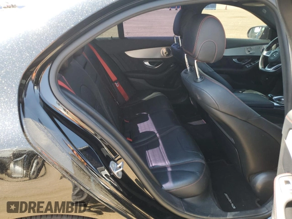 2018 Mercedes-Benz C 43 AMG with VIN 55SWF6EB4JU256519, listed as a Copart auction lot 63556254 with 66,677 mi miles and Salvage Title. Bid and sale history available at carsss.com. Image 10.