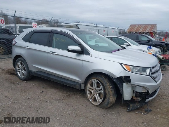 2018 Ford Edge Titanium with VIN 2FMPK4K87JBB55711, listed as a IAAI auction lot 41877010 with 123,391 mi miles. Bid and sale history available at carsss.com. Image 1.