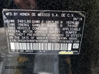 2015 Honda Fit EX-L z VIN 3HGGK5H88FM705989, wystawiony jako Copart lot #57143835 z przebiegiem 132 747 mil mil oraz Szkoda całkowita • Salvage title. Historia ofert i sprzedaży dostępna na DreamBid. Obrazek 12.