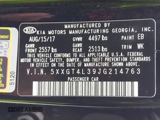2018 Kia Optima LX с VIN 5XXGT4L39JG214763, выставлен на аукционе IAAI как лот 41396559 с пробегом 87 053 миль миль и . История ставок и продаж доступна на DreamBid. Изображение 9.
