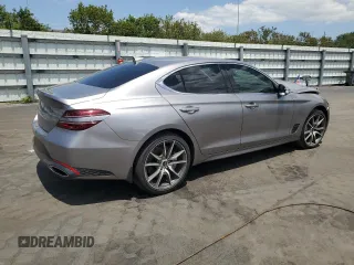2025 Genesis G70 2.5T with VIN KMTG34SCXSU144382, listed as a Copart auction lot 53291695 with 3,465 mi miles and Non repairable. Bid and sale history available at DreamBid. Image 3.