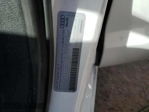 2012 Audi A6 3.0T Premium Plus with VIN WAUGGAFC3CN035282, listed as a Copart auction lot 47581675 with 126,733 mi miles and Salvage Title. Bid and sale history available at carsss.com. Image 15.