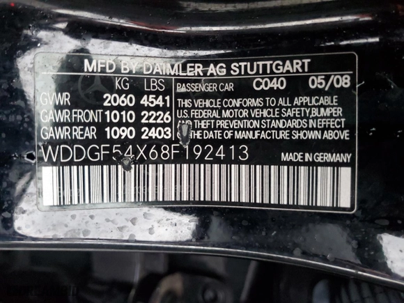 2008 Mercedes-Benz C-Class 3.0L Sport with VIN WDDGF54X68F192413, listed as a Copart auction lot 51572725 with 140,803 mi miles and Salvage Title. Bid and sale history available at carsss.com. Image 15.