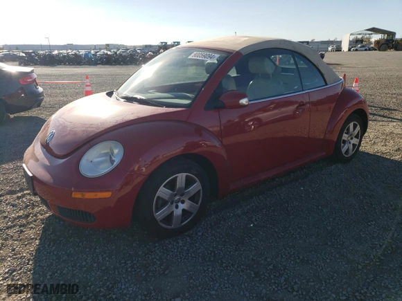 2007 Volkswagen New Beetle Convertible with VIN 3VWRF31Y27M403106, listed as a Copart auction lot 80059094 with 80,188 mi miles and Salvage Title. Bid and sale history available at carsss.com. Image 1.