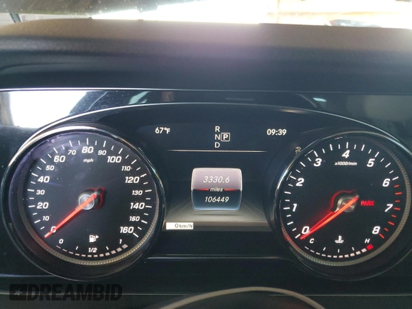 2017 Mercedes-Benz E-Class E 300 Luxury with VIN WDDZF4KB8HA121379, listed as a Copart auction lot 48695704 with 106,449 mi miles and Salvage Title. Bid and sale history available at carsss.com. Image 9.