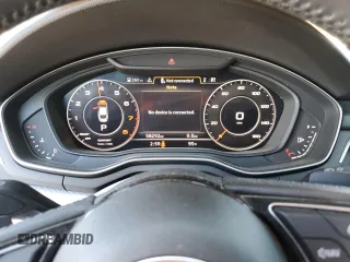 2018 Audi A5 Sportback Premium with VIN WAUDNCF51JA130255, listed as a Copart auction lot 69116454 with 58,292 mi miles and Salvage Title. Bid and sale history available at carsss.com. Image 9.