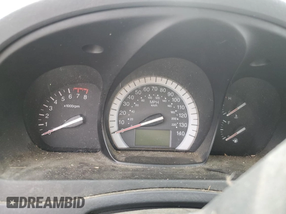 2007 Kia Spectra EX with VIN KNAFE121375410633, listed as a Copart auction lot 57424305 with Not provided miles and Salvage title. Bid and sale history available at DreamBid. Image 9.