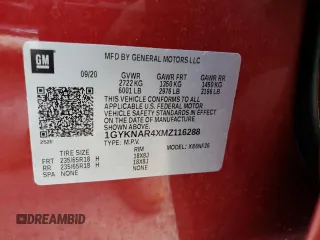 2021 Cadillac XT5 FWD Luxury with VIN 1GYKNAR4XMZ116288, listed as a Copart auction lot 75035314 with 0 mi miles and Non Repairable. Bid and sale history available at carsss.com. Image 14.
