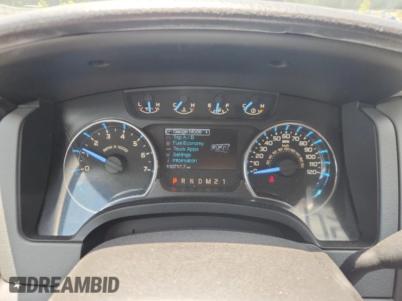 2011 Ford F-150 XL with VIN 1FTMF1CM4BFC43587, listed as a Copart auction lot 63575815 with 110,717 mi miles and Clean title. Bid and sale history available at DreamBid. Image 9.