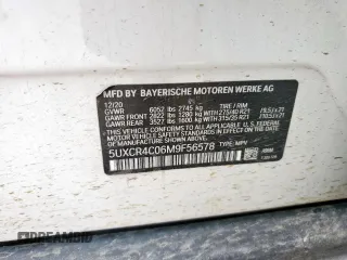 2021 BMW X5 sDrive40i with VIN 5UXCR4C06M9F56578, listed as a Copart auction lot 58218315 with 69,927 mi miles and Salvage title. Bid and sale history available at DreamBid. Image 13.